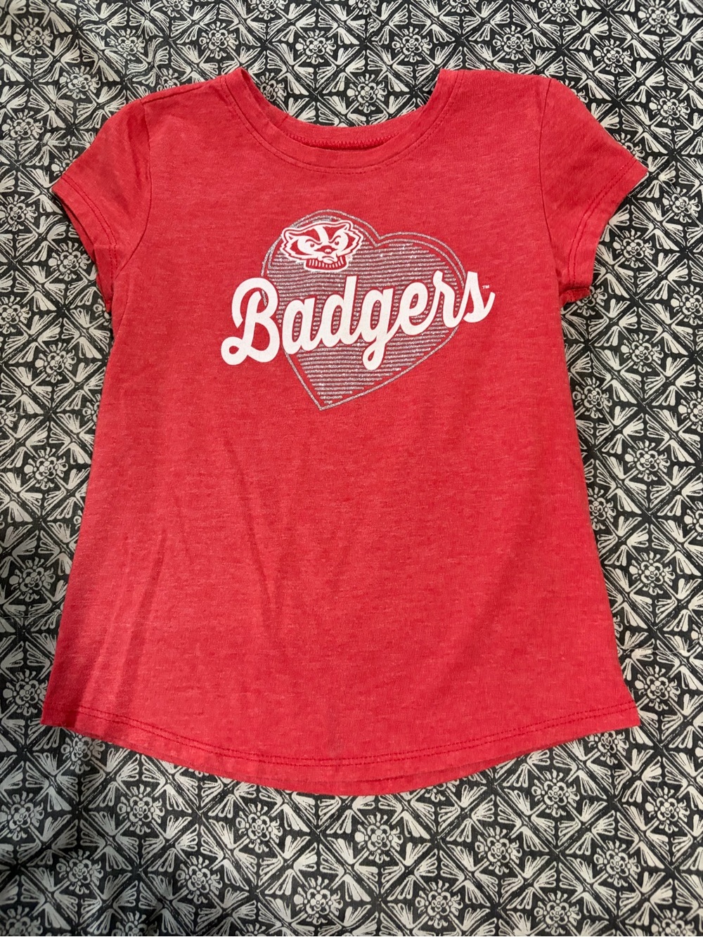 Kids Red Wisconsin Badgers Short Sleeve Tee